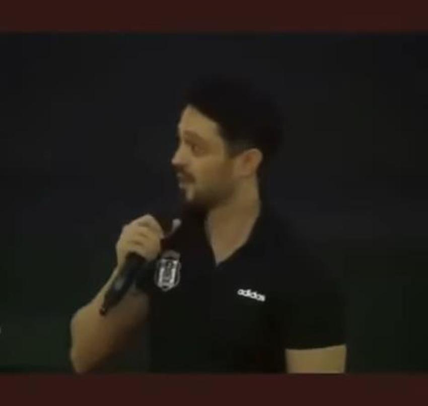 Beşiktaş'ın şampiyonluk kutlamasında Murat Boz'a şok! Playback yaparken...