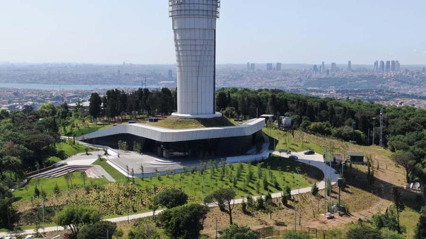 Açılışa gün sayan Çamlıca Kulesi havadan fotoğraflandı