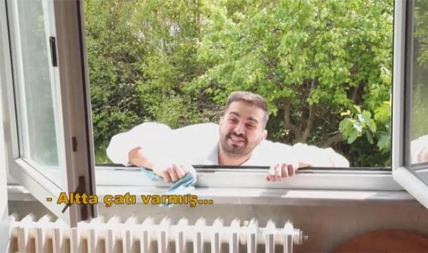 Kadir Ezildi cam silerken beşinci kattan düştü! Yürekler ağza geldi