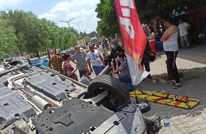 İlker Aksum'un otomobili takla attı! Araçta sıkıştı, son durumu...