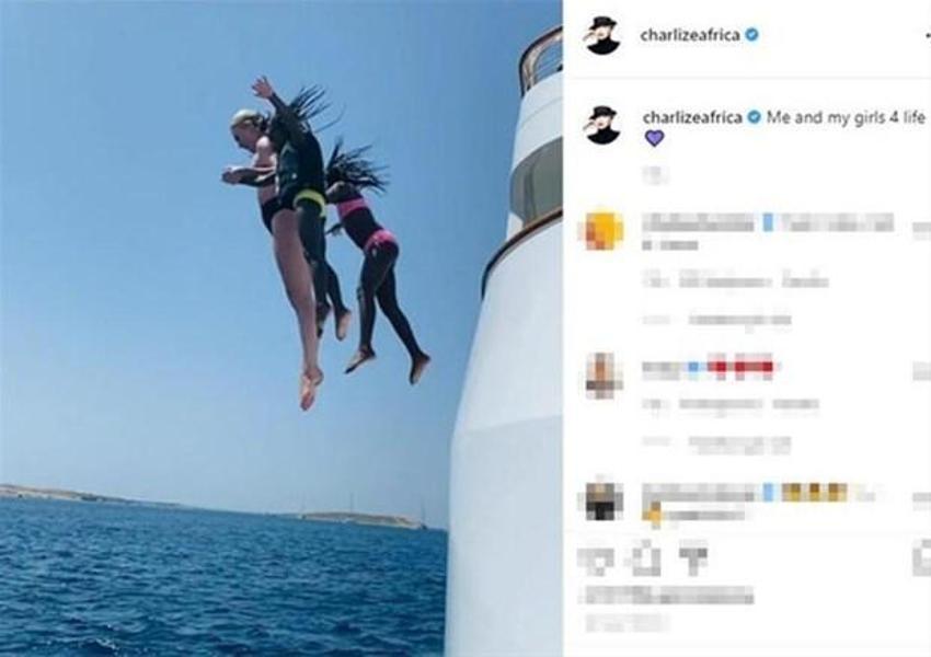 Charlize Theron sezonun yorgunluğunu Ege denizinde atıyor!