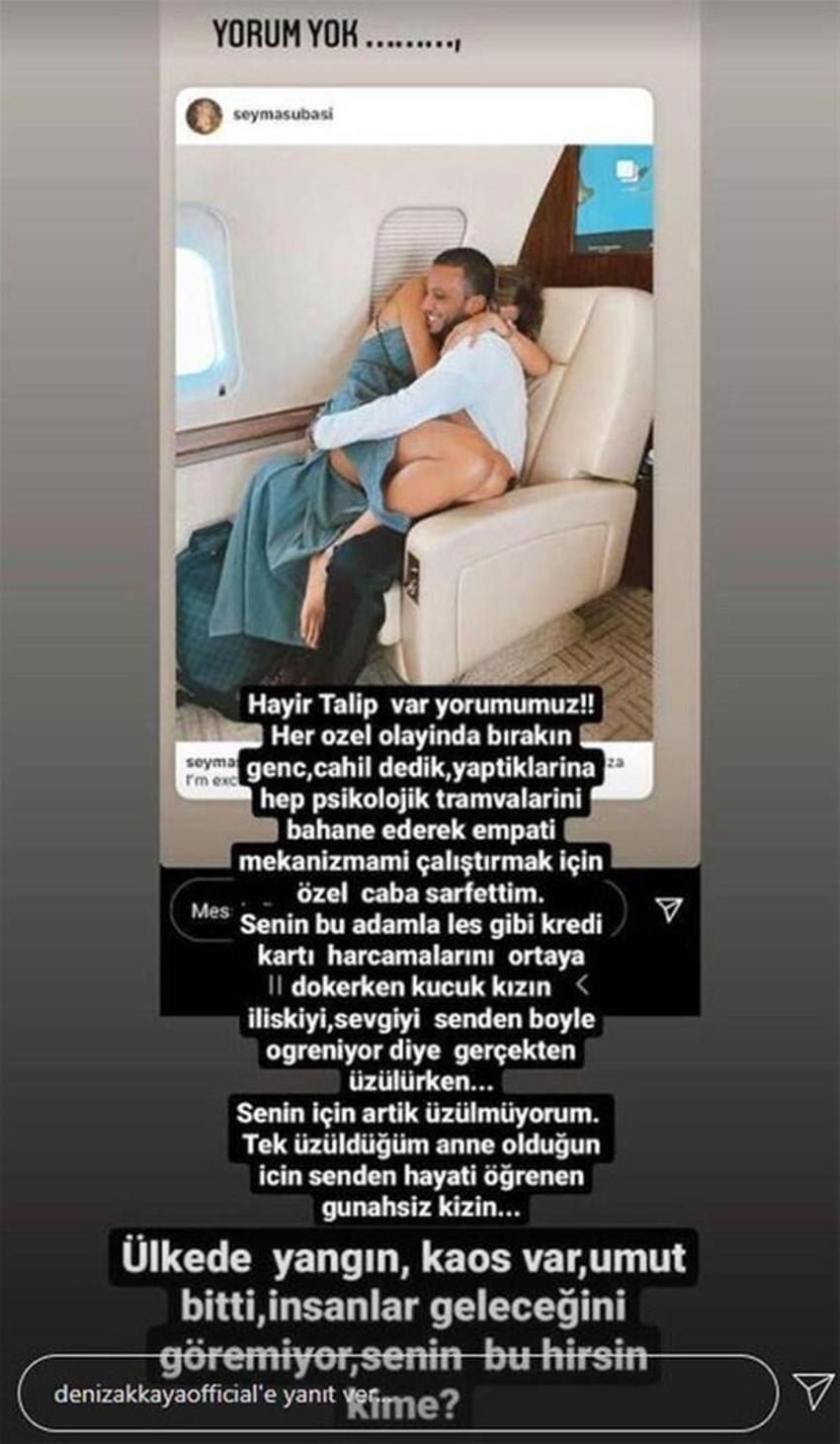 Deniz Akkaya'dan Şeyma Subaşı'ya sert eleştiri! 'Ruhi bozukluk'