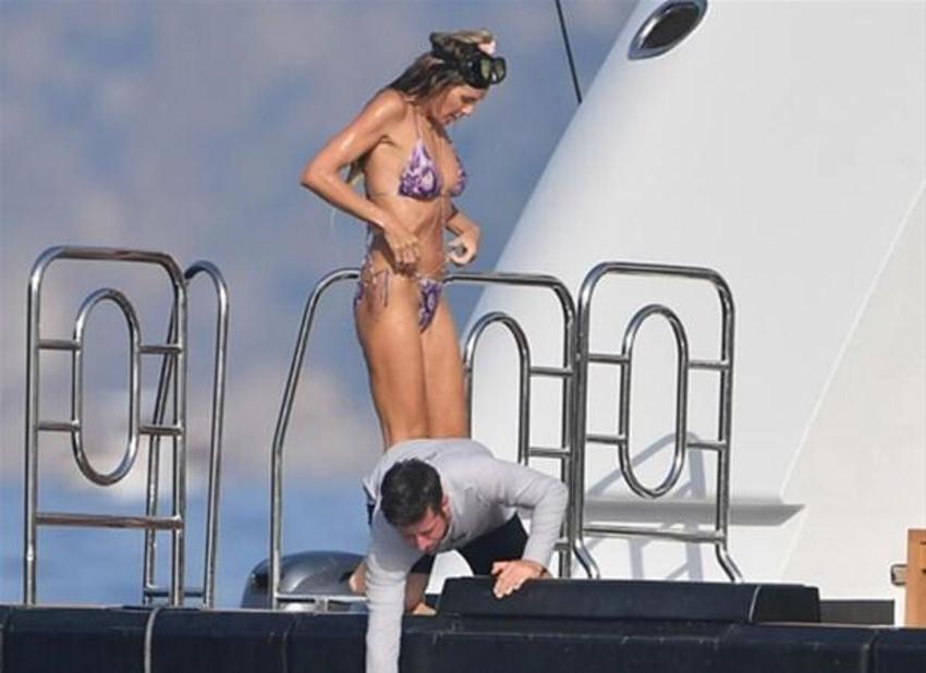 Heidi Klum ve eşi lüks teknede romantik anlar yaşadı! Görüntülendiklerini fark edince...