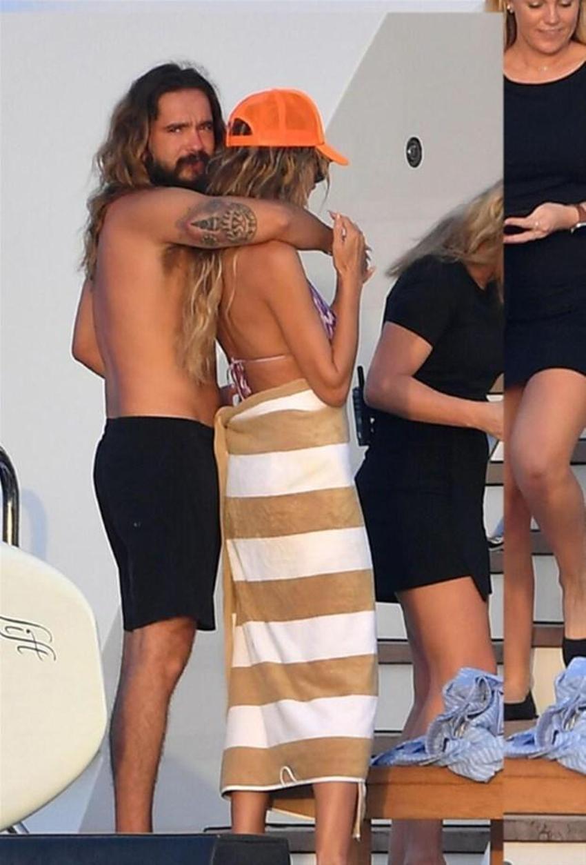 Heidi Klum ve eşi lüks teknede romantik anlar yaşadı! Görüntülendiklerini fark edince...