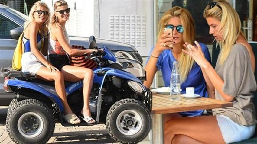 Şeyda-Tuğba Coşkun kardeşler tatilde ATV keyfi yaptı!