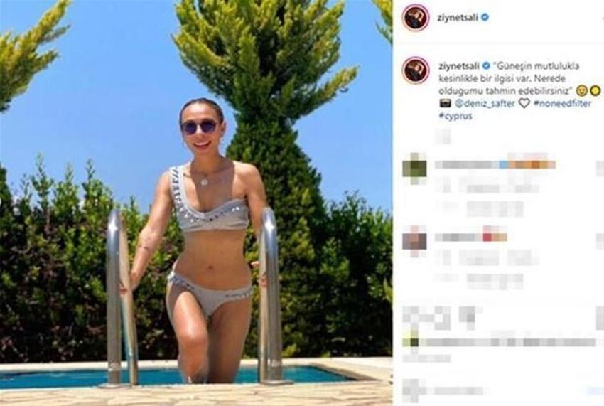 Ziynet Sali arkadaşına poz verdi!