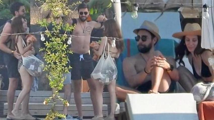 Çağlar Ertuğrul-Kayla Manukyan çifti tatilde! Tüm gün güneşlendiler...