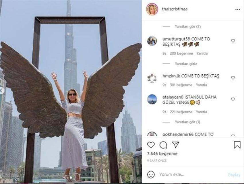 Alex Teixeira'nın eşine yorum yağdı: Come to Beşiktaş yenge