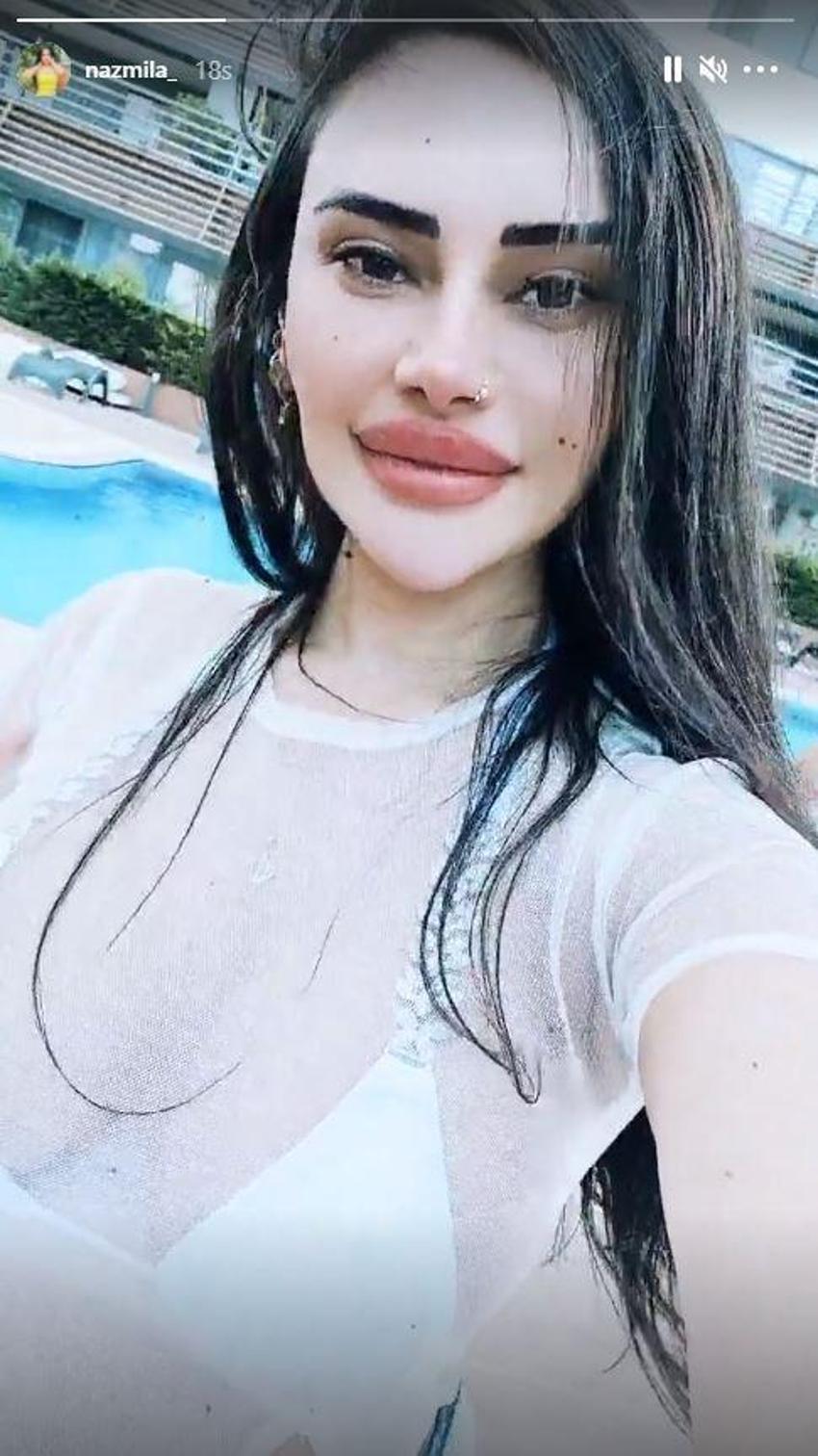 Naz Mila transparan mayosuyla şaşırttı!