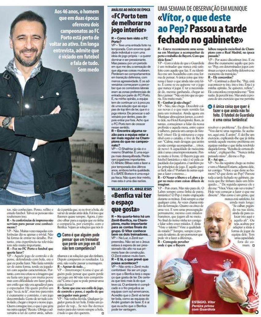 Vitor Pereira ile Pep Guardiola arasında sürpriz görüşme ve flaş sözler! 'İyi izle senin taktiği uyguluyorum'