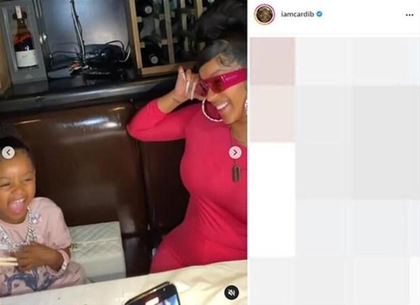 Cardi B'den üç yaşındaki kızına 124 bin dolarlık gerdanlık!