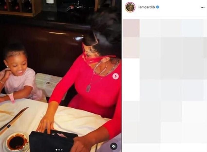 Cardi B'den üç yaşındaki kızına 124 bin dolarlık gerdanlık!