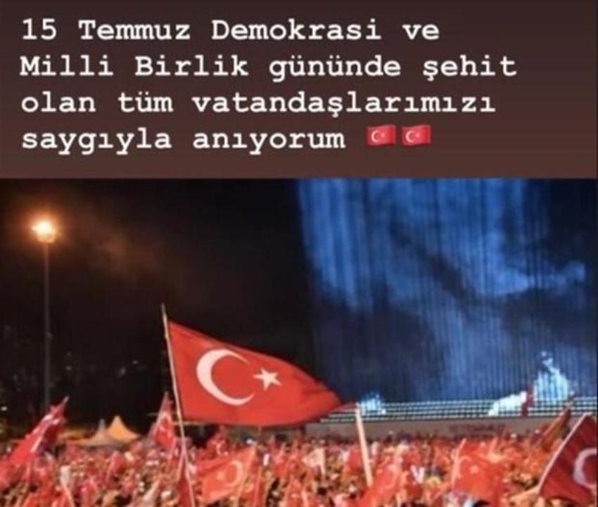 Ünlülerden 15 Temmuz mesajları geldi! 'Sizi hiçbir zaman unutmayacağız'
