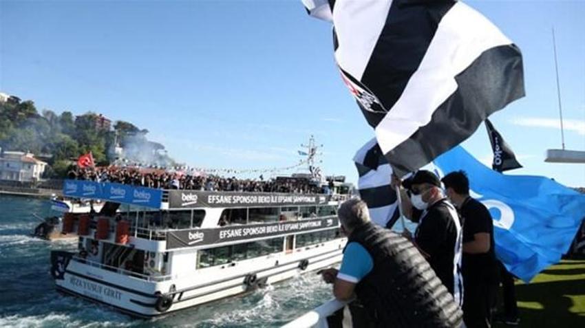Beşiktaş'ın şampiyonluk kutlamaları başladı! Kartal'dan Boğaz çıkarması...