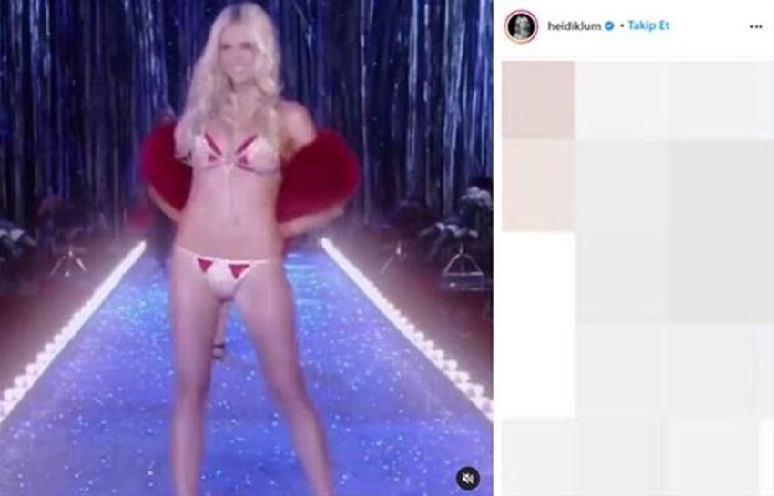 Heidi Klum yıllar sonra itiraf etti: Dört aylık hamileyken iç çamaşırı defilesine çıktım