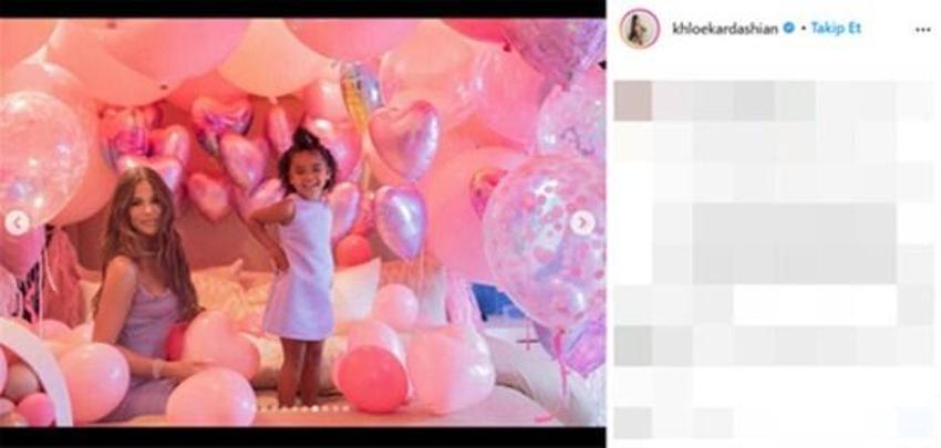 Khloe Kardashian'dan kızı için lüks parti!