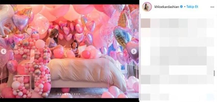 Khloe Kardashian'dan kızı için lüks parti!