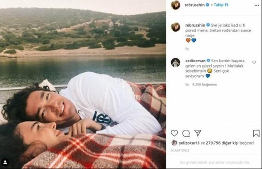 Hercai’nin yıldızı Ebru Şahin aşka geldi! Cedi Osman'ın doğum gününü böyle kutladı...