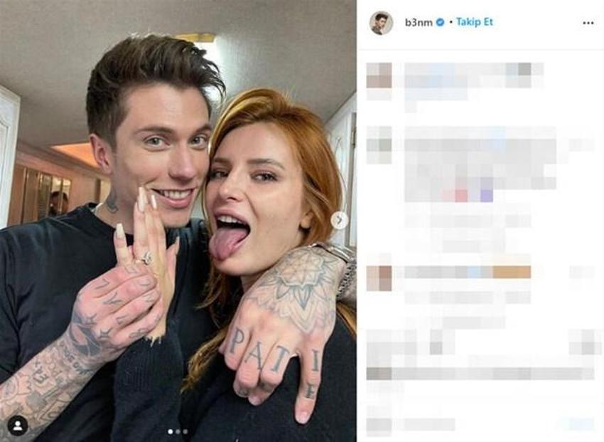 Bella Thorne nişan yüzüğünü gösterdi!
