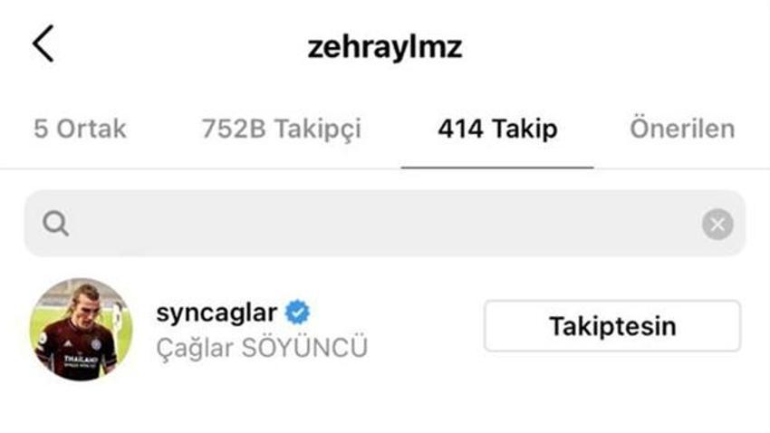 Çağlar Söyüncü kafa karıştırdı! Zehra Yılmaz ile...