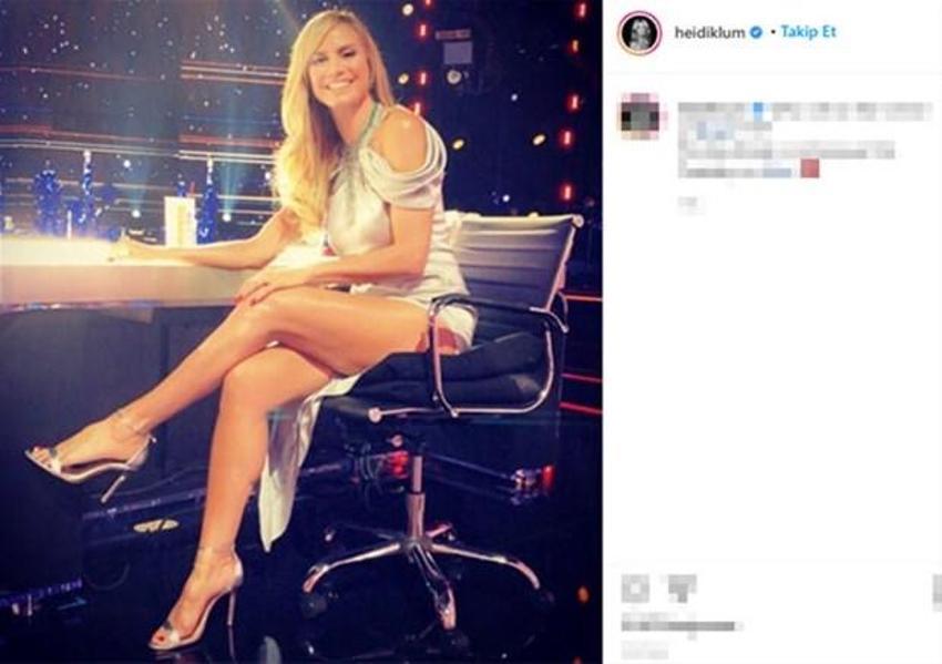 Heidi Klum bornozunu indirip...