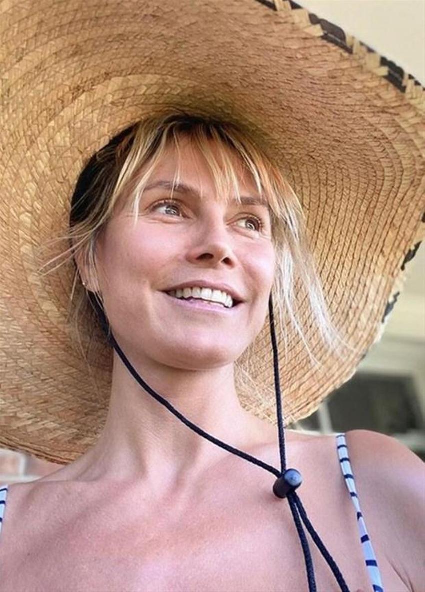 Heidi Klum kitap tanıttı! Herkes göğüslerine baktı...