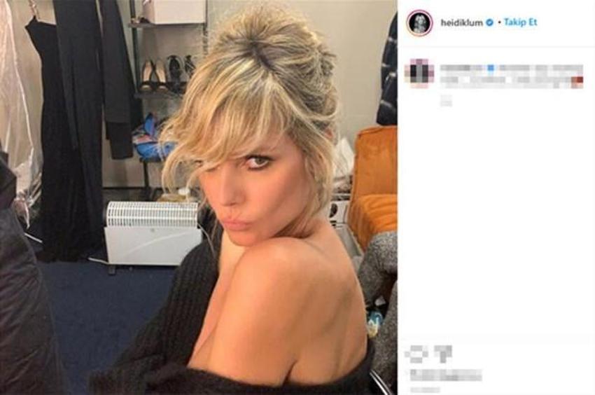 Heidi Klum kitap tanıttı! Herkes göğüslerine baktı...