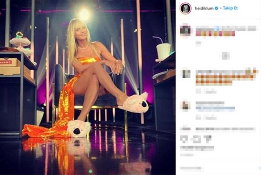 Heidi Klum kitap tanıttı! Herkes göğüslerine baktı...