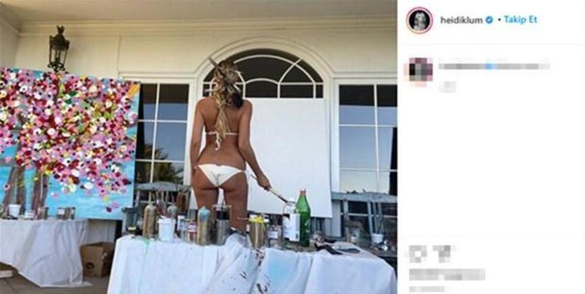 Heidi Klum kitap tanıttı! Herkes göğüslerine baktı...