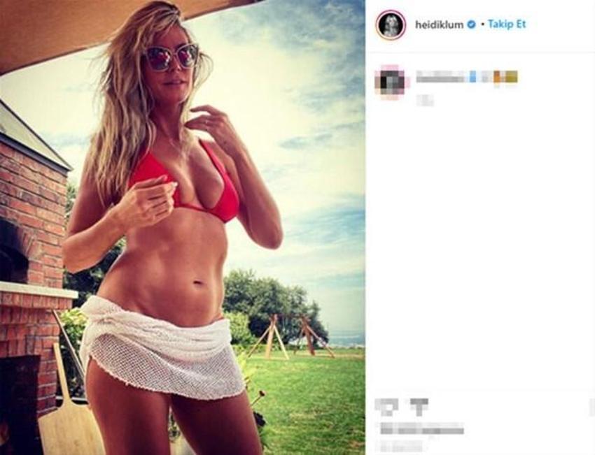 Heidi Klum kitap tanıttı! Herkes göğüslerine baktı...