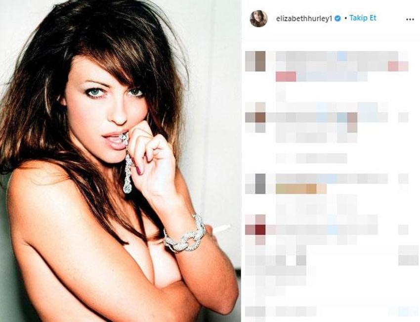 Elizabeth Hurley'den üstsüz paylaşım!