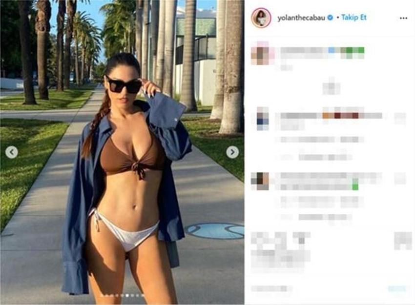 Yolanthe Cabau bikinili pozlarıyla olay yarattı!