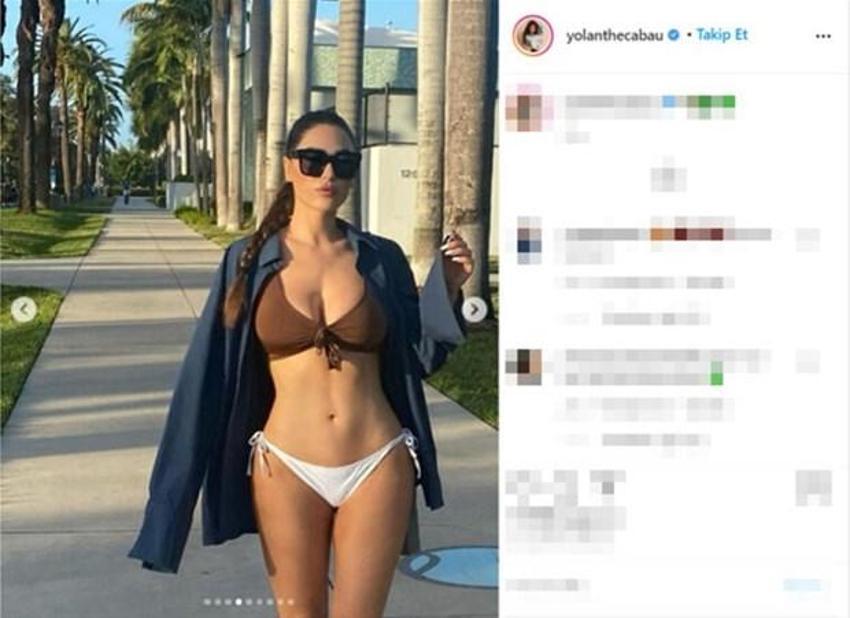 Yolanthe Cabau bikinili pozlarıyla olay yarattı!