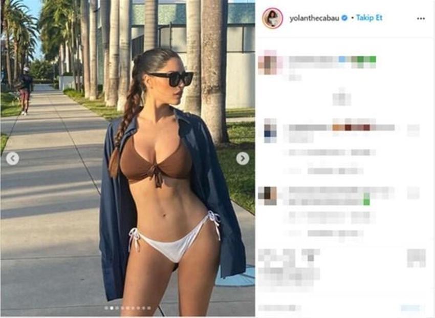 Yolanthe Cabau bikinili pozlarıyla olay yarattı!
