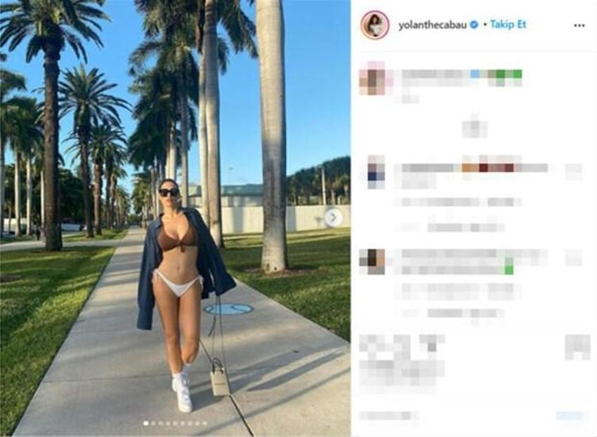 Yolanthe Cabau bikinili pozlarıyla olay yarattı!