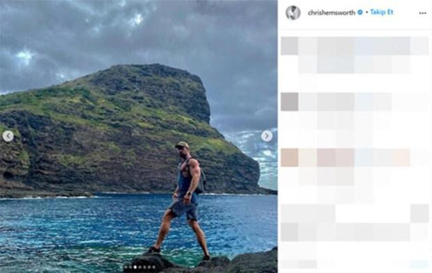 "Chris Hemsworth'un karın kaslarını uzaydan bile görebilirsiniz"