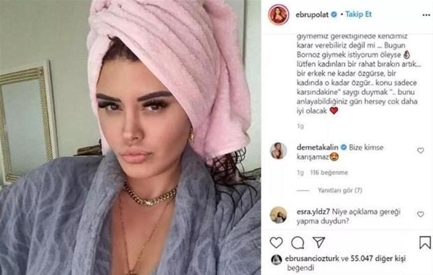 Ebru Polat cesur paylaşımlarına yenisini ekledi! Göğüs dekoltesi...