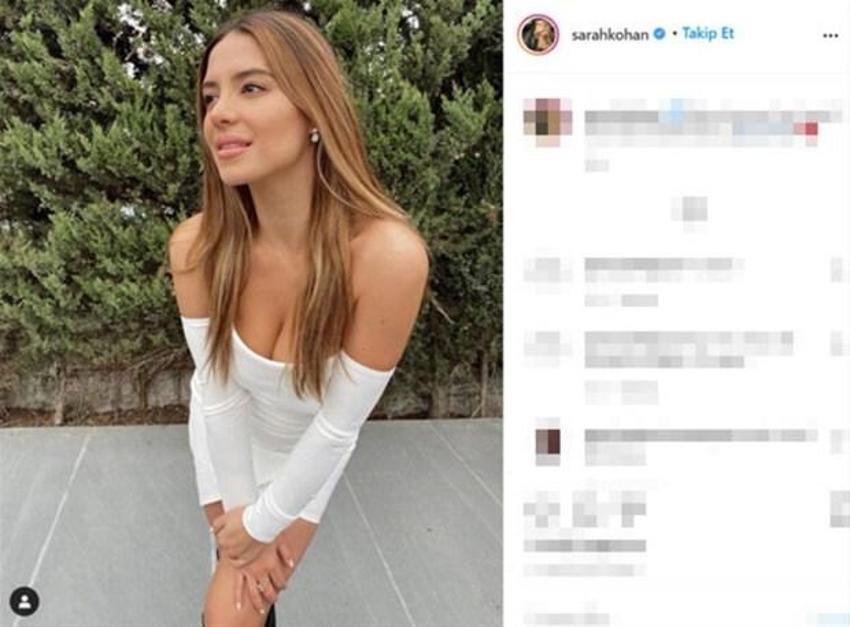Javier Hernández'in eşi Sarah Kohan'dan üstsüz poz!