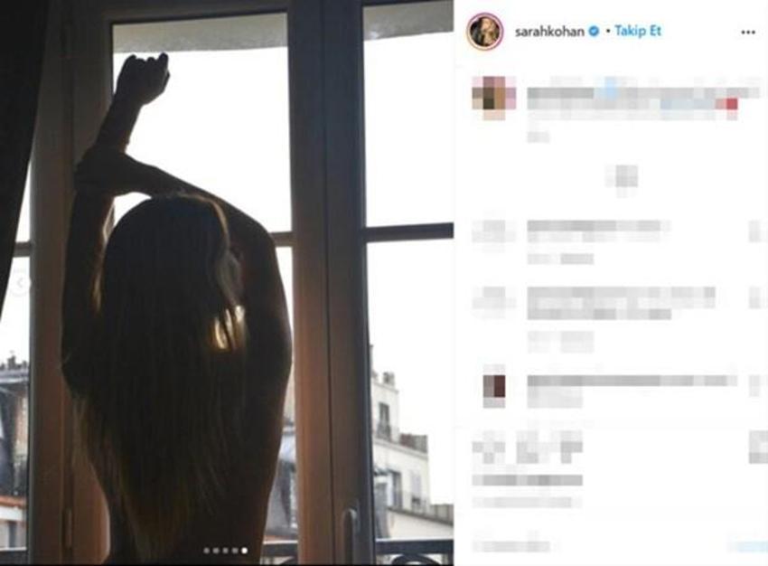 Javier Hernández'in eşi Sarah Kohan'dan üstsüz poz!