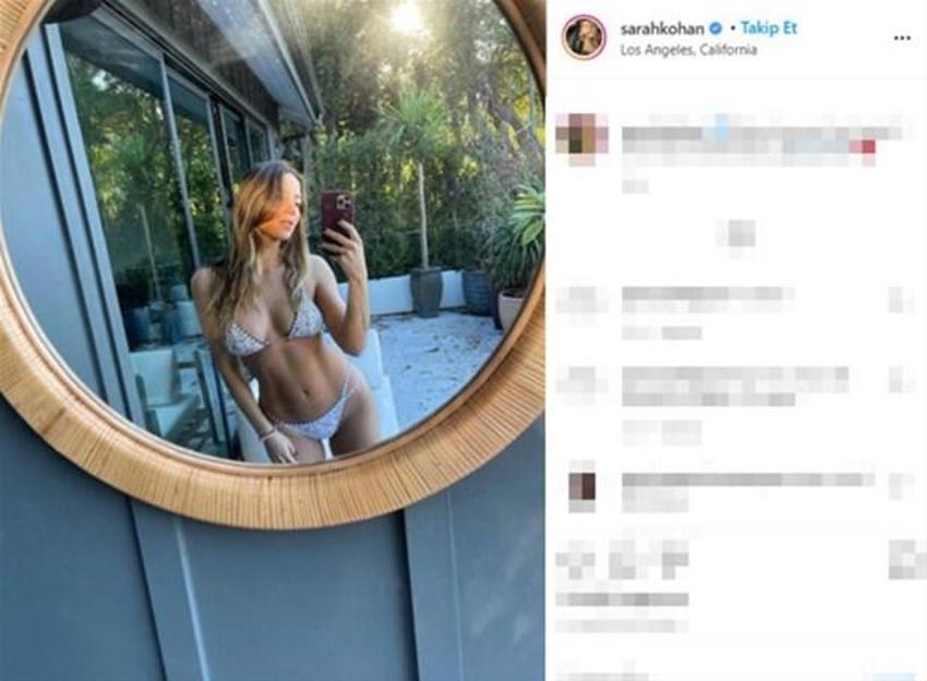 Javier Hernández'in eşi Sarah Kohan'dan üstsüz poz!
