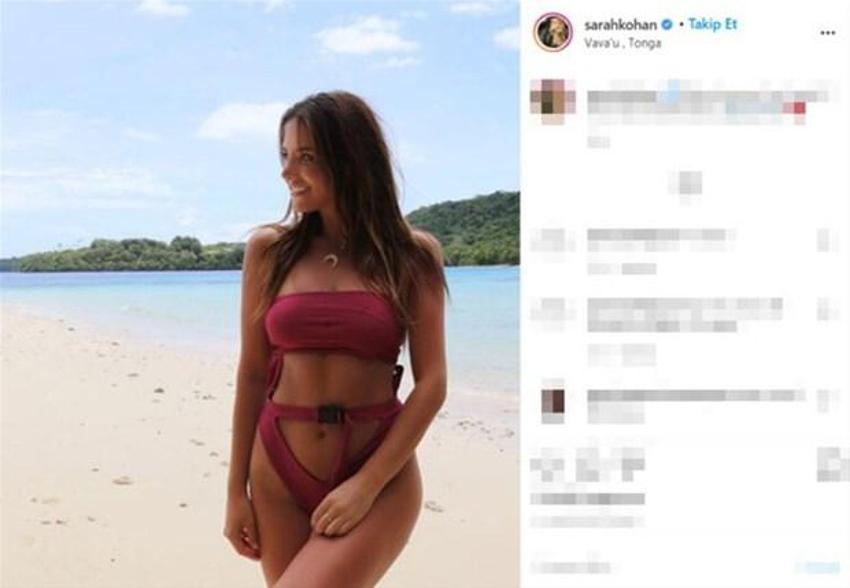 Javier Hernández'in eşi Sarah Kohan'dan üstsüz poz!