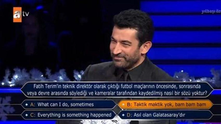 Kim Milyoner Olmak İster'de çok konuşulan Fatih Terim sorusu! Kenan İmirzalıoğlu ve Burak Kut'u güldüren anlar