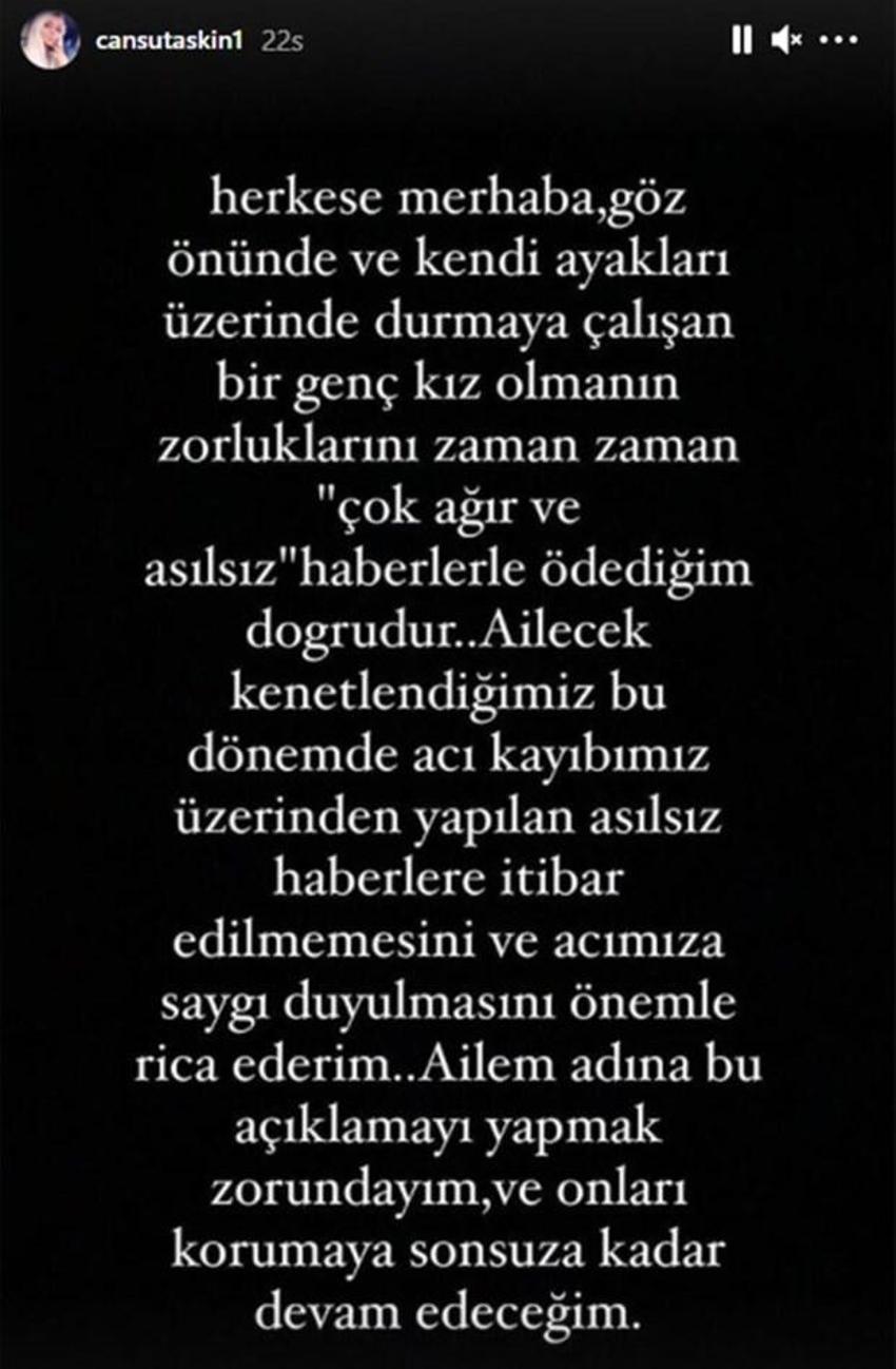 Cansu Taşkın isyan etti: Acımıza saygı duyun!