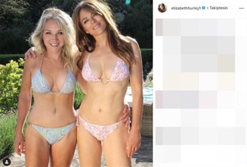 Elizabeth Hurley ablasıyla fotoğrafını paylaştı! 'Muhteşem ablam'