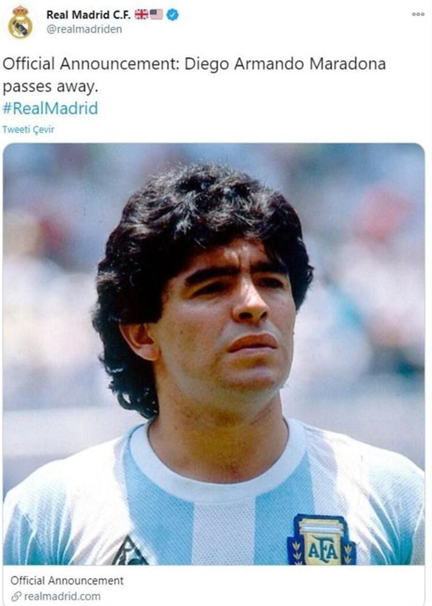 Diego Armando Maradona'nın vefatı sonrası spor dünyası yasta!