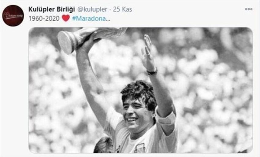 Diego Armando Maradona'nın vefatı sonrası spor dünyası yasta!
