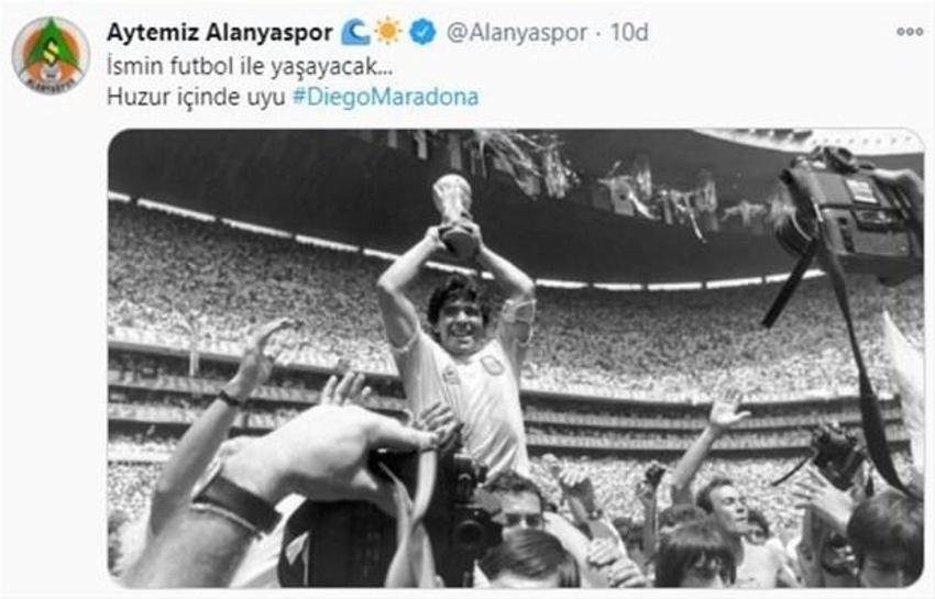 Diego Armando Maradona'nın vefatı sonrası spor dünyası yasta!