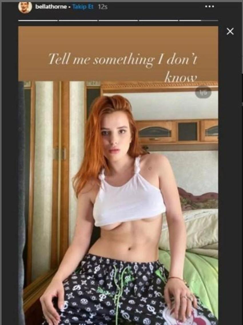 Bella Thorne sütyensiz pozunu tekrar paylaştı!
