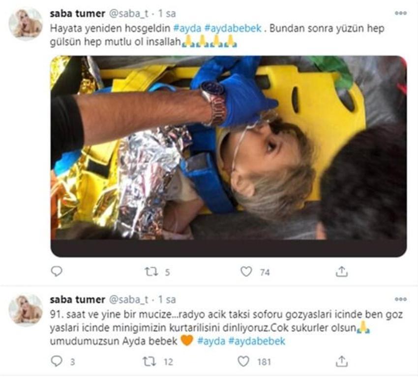 Ünlülerden mucize Ayda bebek paylaşımları...
