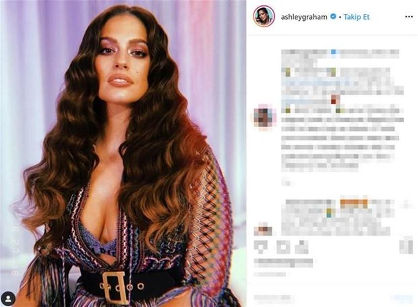 Ashley Graham ayna karşısında çırılçıplak!